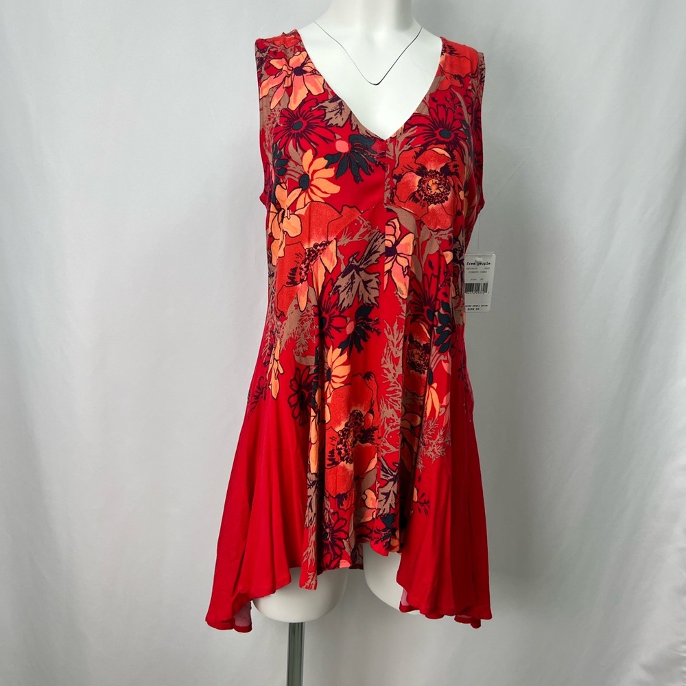 NWT Free People Colorful Floral print Tunic Top